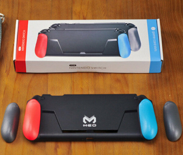 熱推遊戲手掣(手柄)保護套-MEO-TPU保護套一個+紅藍手柄一對+灰色手柄一對