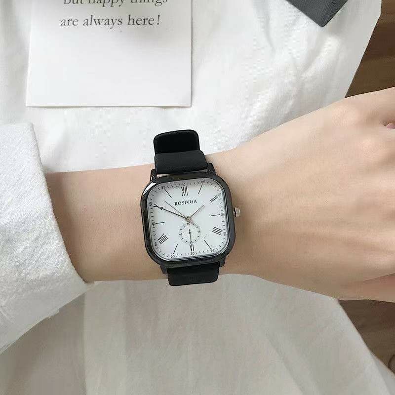 JK KOREA Quartz Belt Watch for Women and Men (Black) J0920