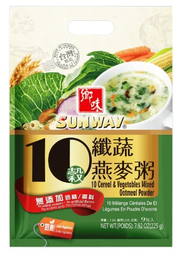 H2 : 鄉味-10穀纖蔬燕麥粥 (25g x 9包)