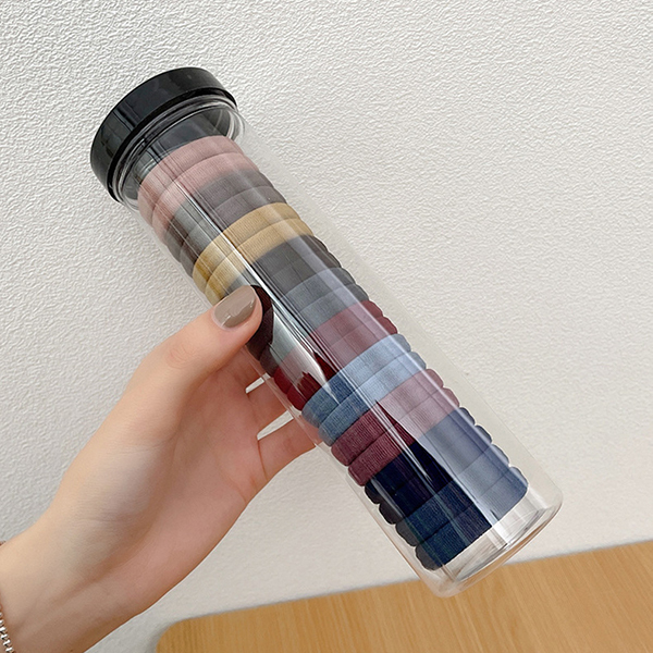 JK KOREA new 20 canned mixed-color seamless high-elastic hair ties soft hair ponytail rubber band J0877