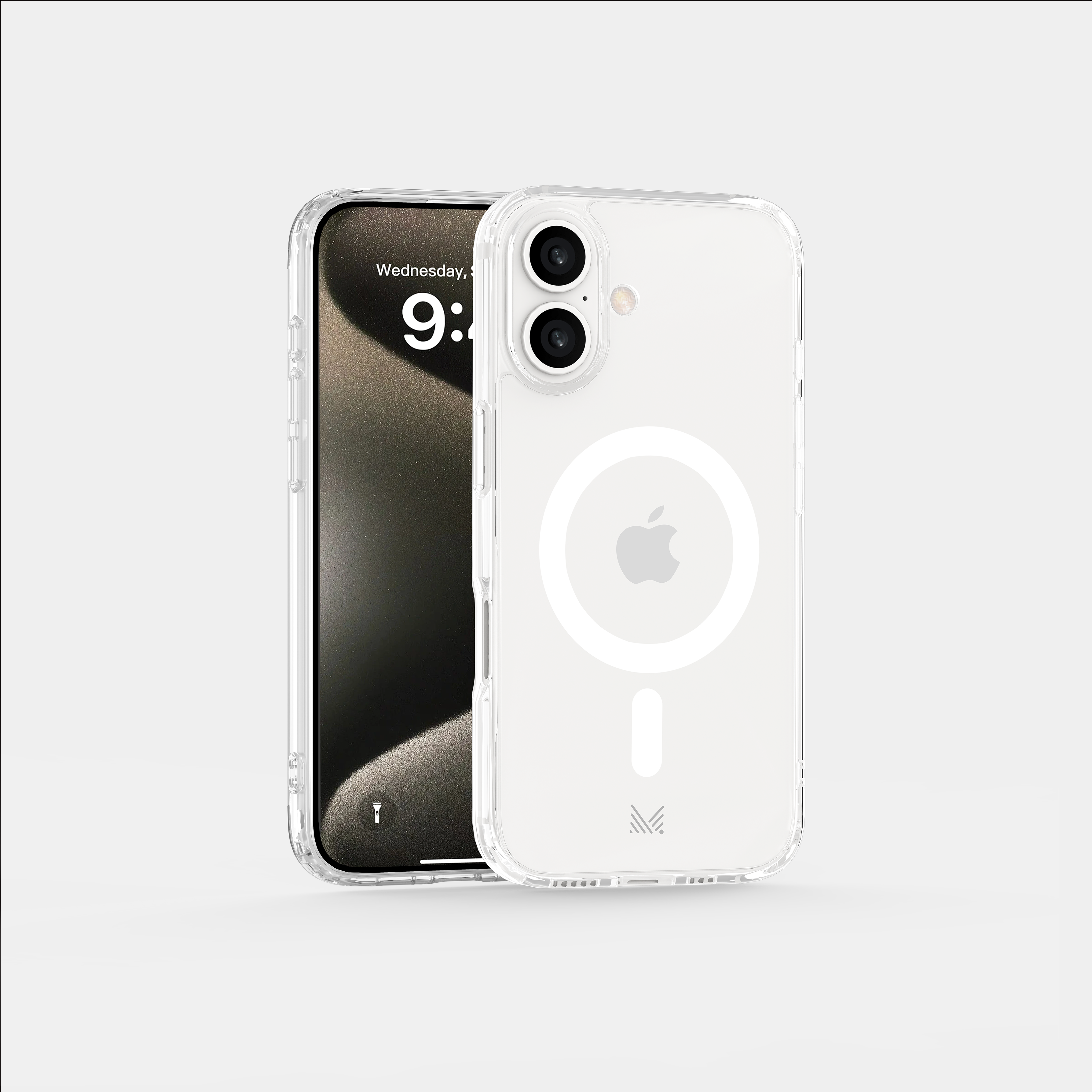 for iPhone 16 Plus | ESSENTIALS｜ Magnetic Charging Compatible Shockproof Hybrid Case  - Transparent