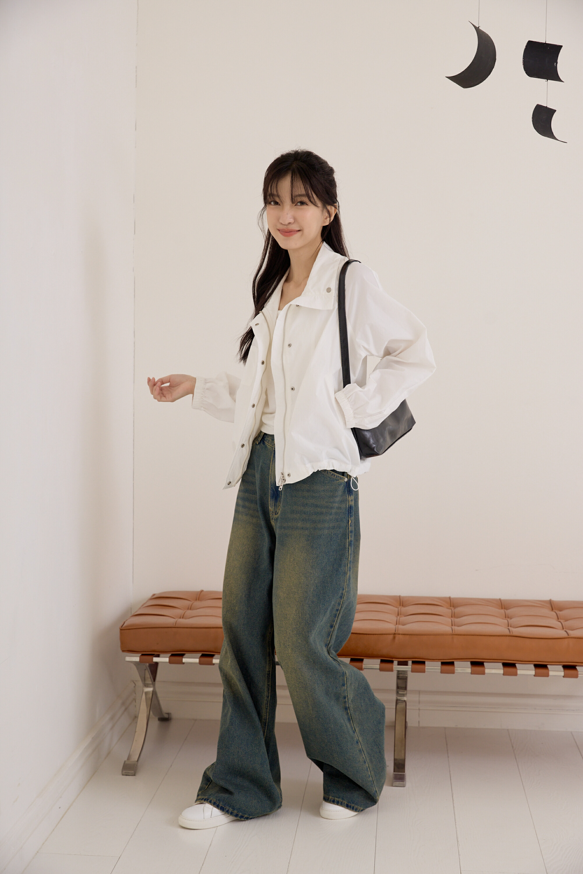 『最後現貨』guten made/刷舊復古遮胯型牛仔寬褲