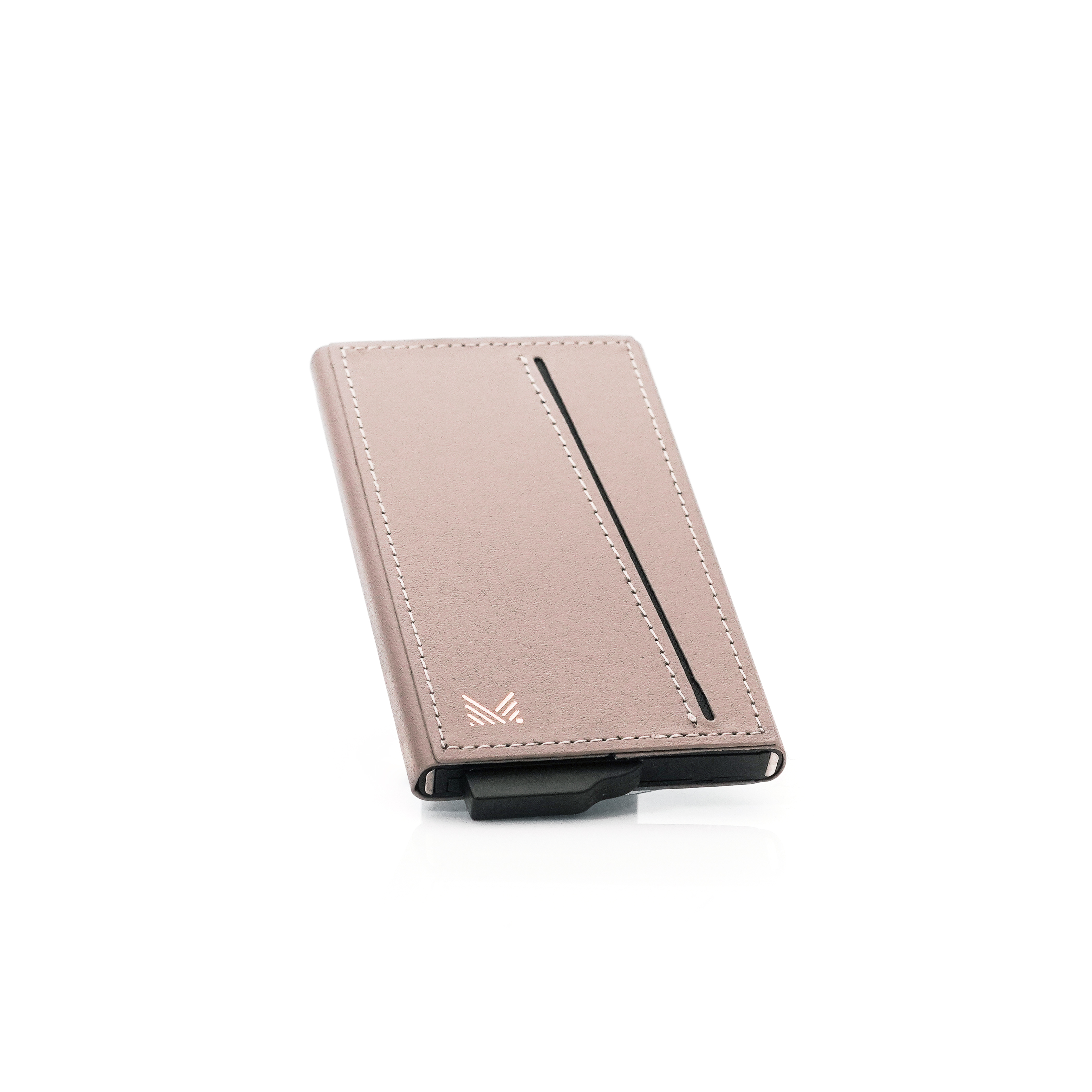 LUCID Refined | Biodegradable Leather Magnetic Metal Card Protector for iPhone - Elephant Grey