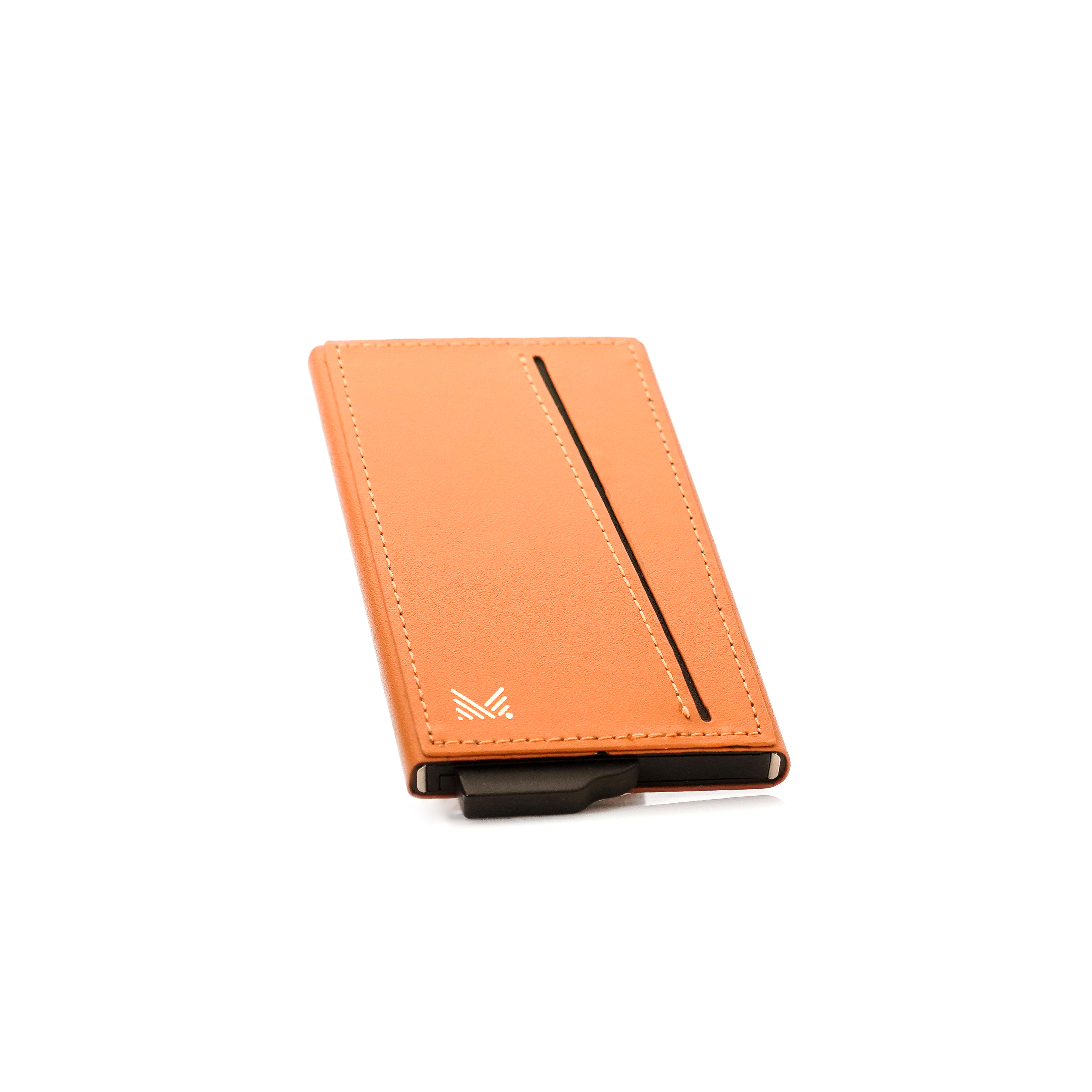 LUCID Refined | Biodegradable Leather Magnetic Metal Card Protector for iPhone - English Tan