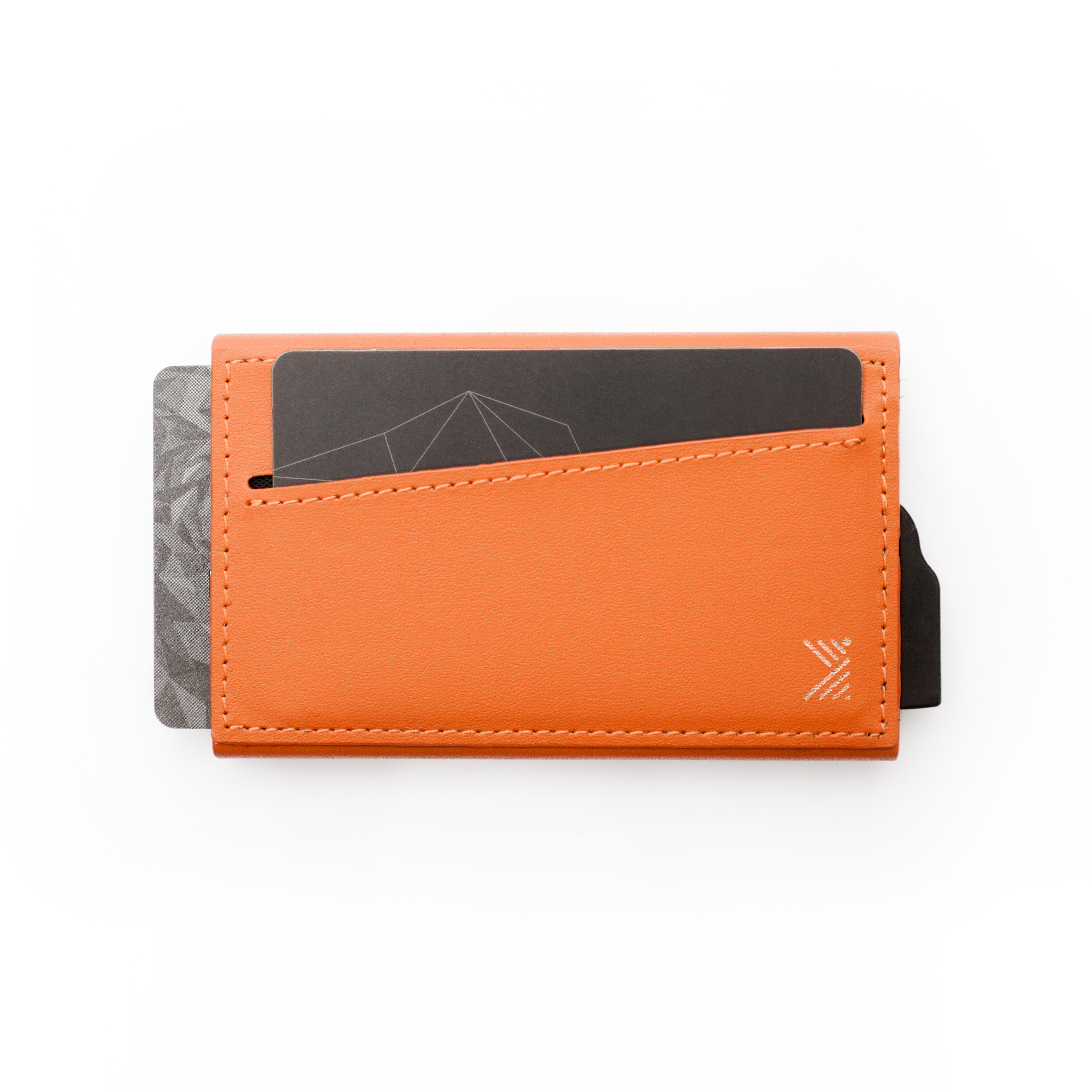 LUCID Refined | Biodegradable Leather Magnetic Metal Card Protector for iPhone - English Tan