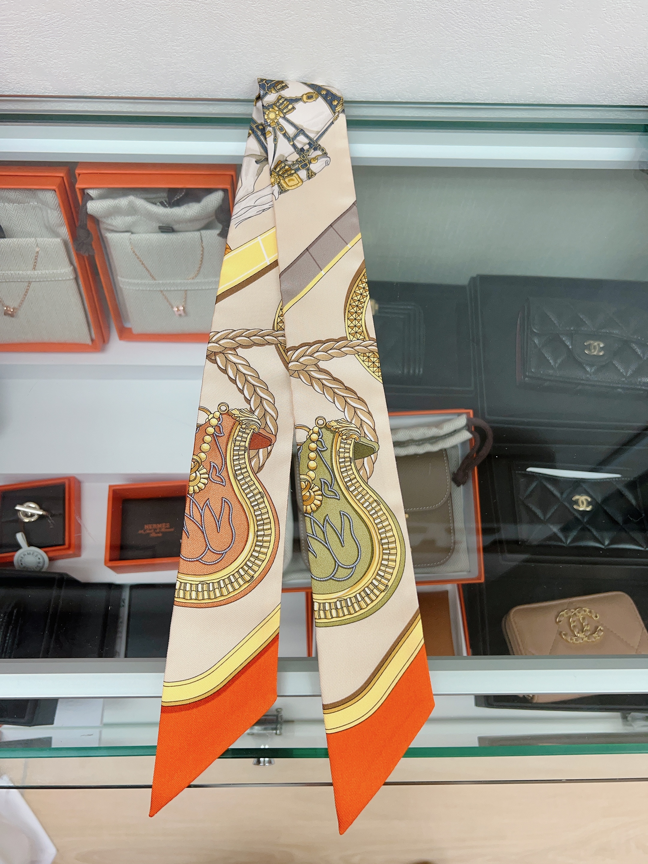 *Unused* Hermes twilly (grand apparat/ orange)