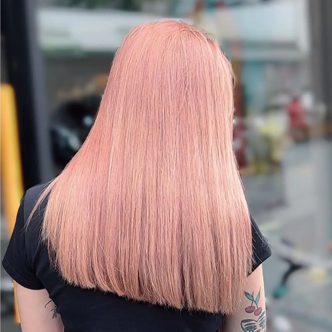 Steven's hair color work: fog gray and creamy blonde