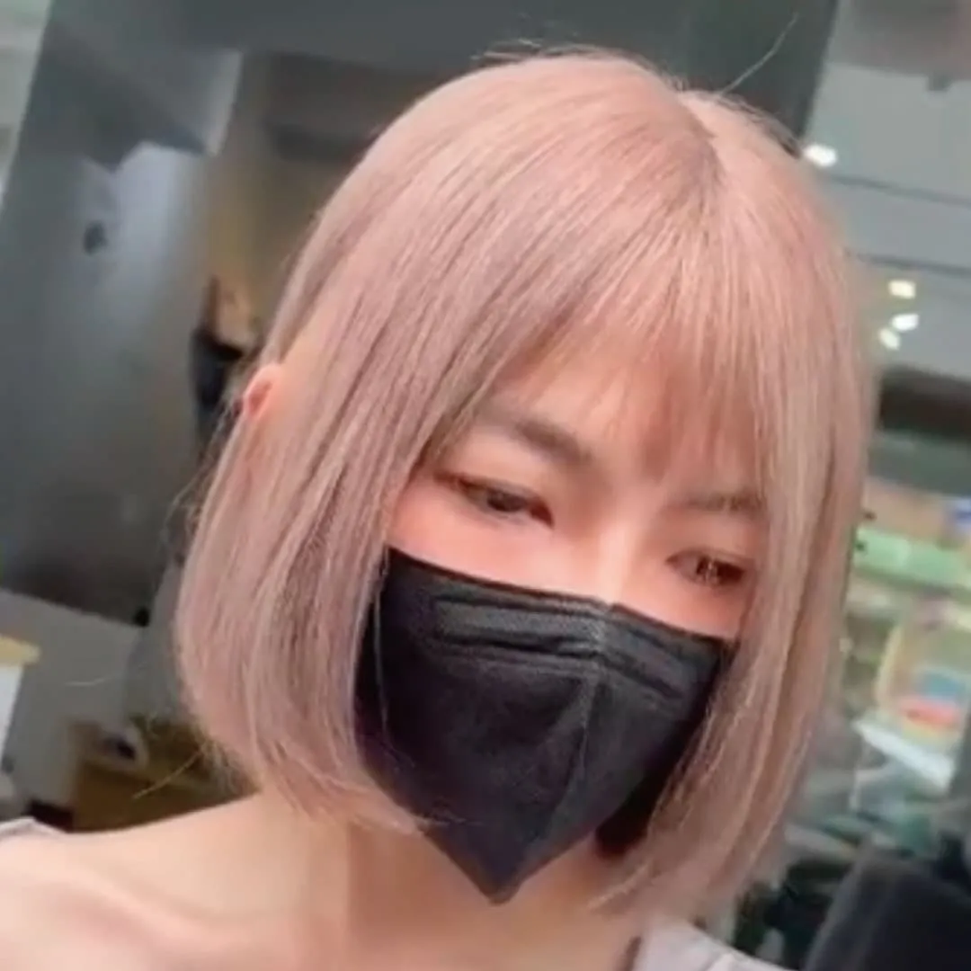 Steven's hair color work: fog gray and creamy blonde