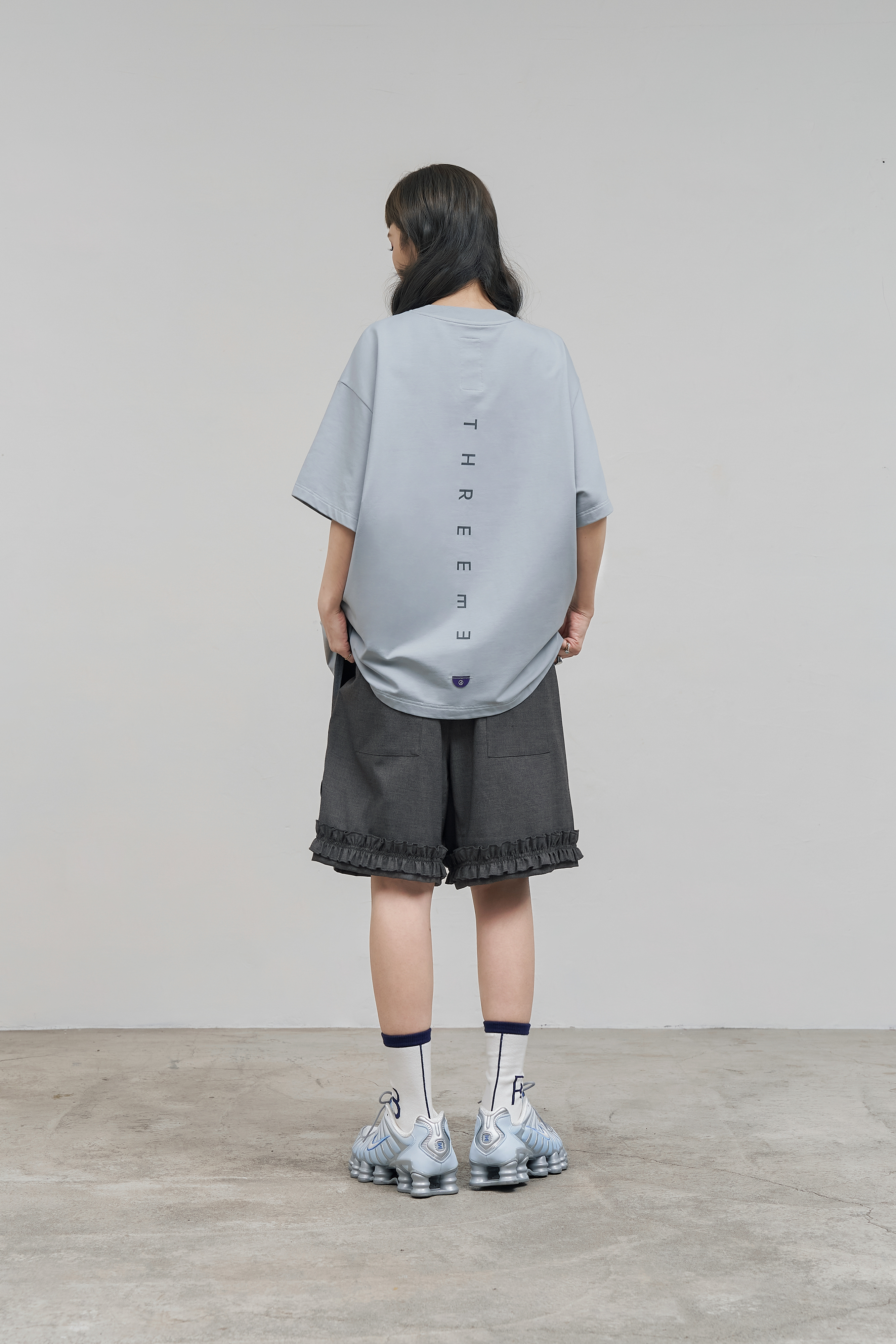 Double-Layered Waist Shorts｜Gray