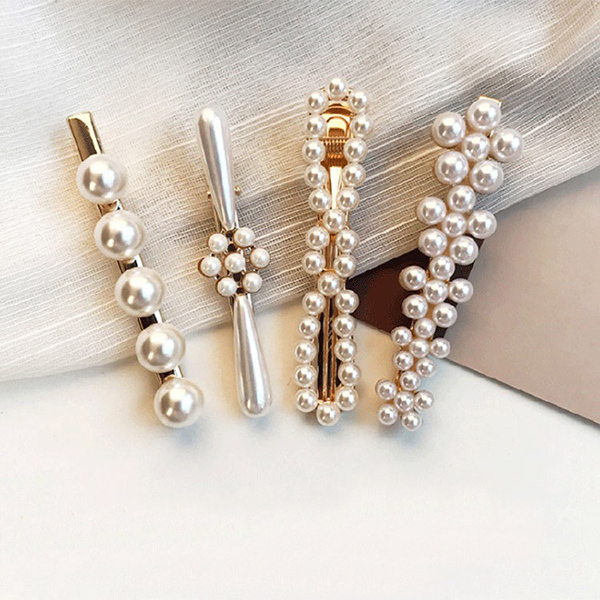 JK KOREA pearl hair clip set (4 pieces) J0238