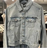 [S] DKNY TRUCKER JACKET,SKYLINE, DJ4J6006-8SY (SD982)