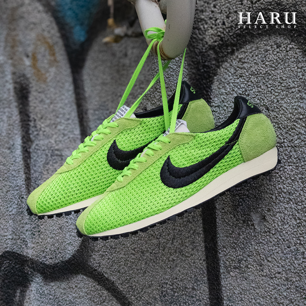 聯名款 Stüssy X Nike LD-1000 Stussy 螢光綠 白藍 透氣網眼 刺繡勾勾 復古慢跑休閒鞋 FQ5369-300-001