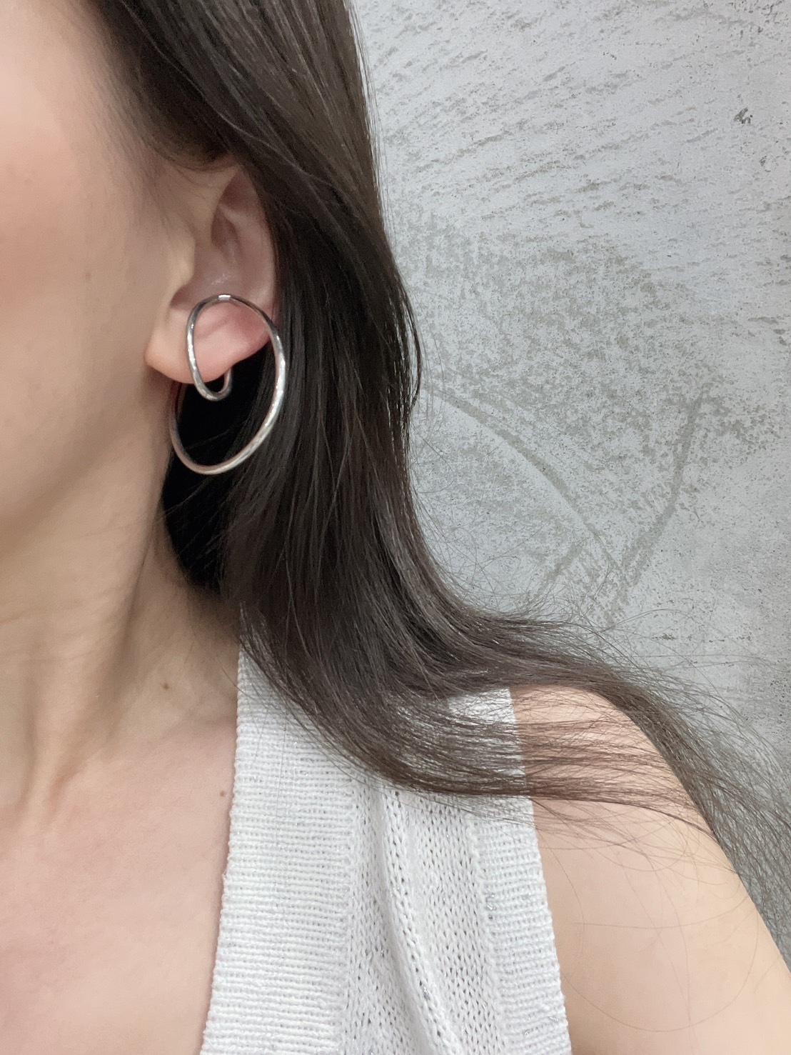 線條無耳洞掛飾 (金/銀) 