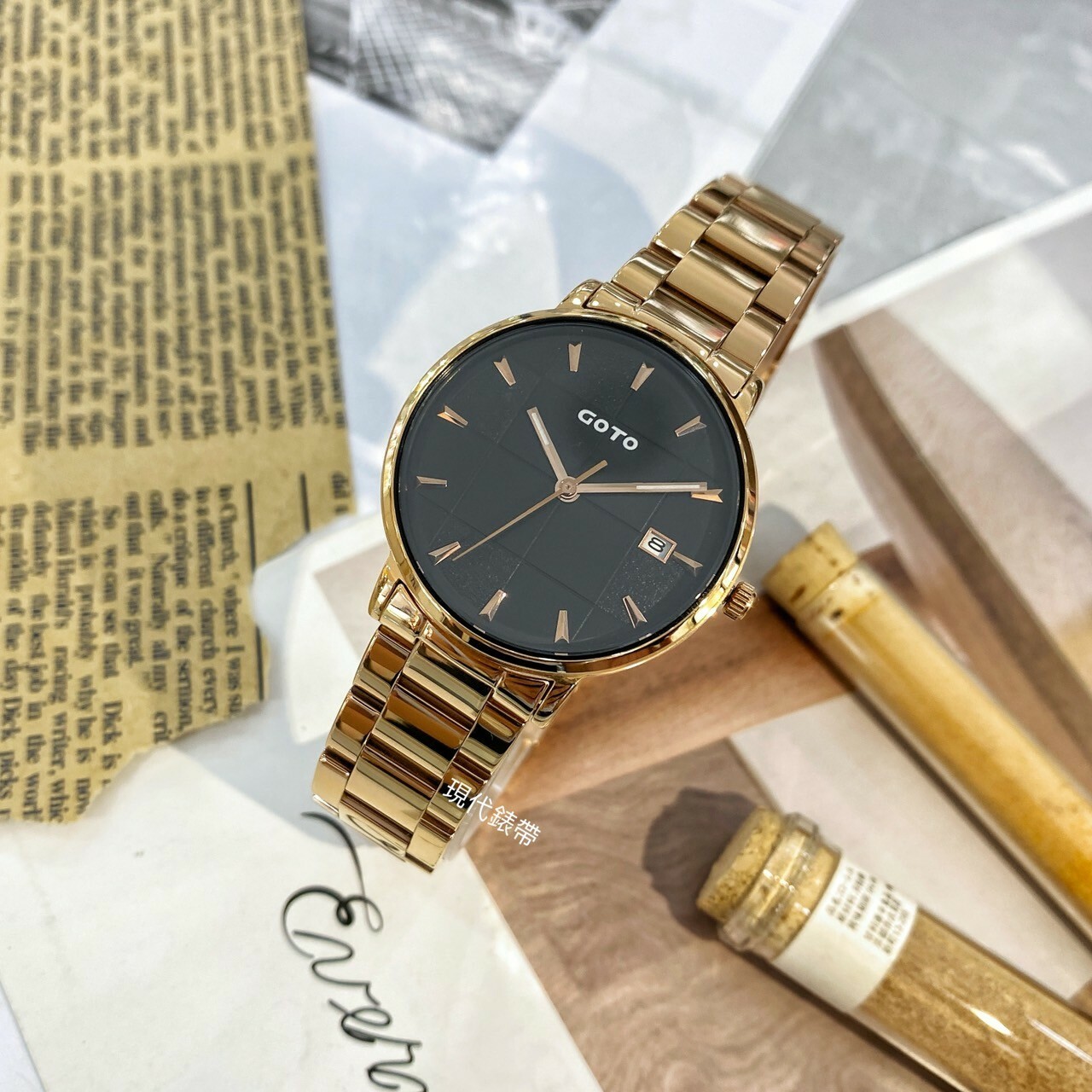 【GOTO】Nostalgia懷舊系列-拼貼玻璃 GS2099L-44-341 33mm 現代鐘錶