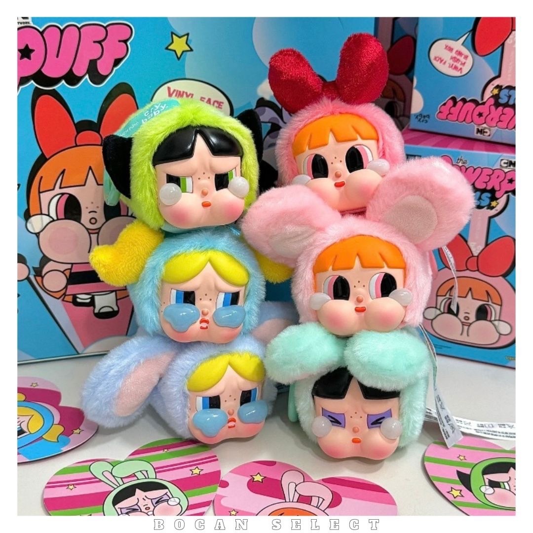 CRYBABY X 飛天小女警 搪膠臉 毛絨 磁吸 盲盒 公仔 6款+1隱藏