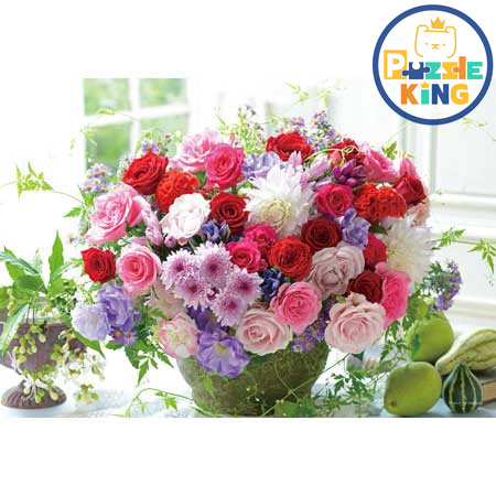 緊湊的拼圖燦爛的花朵 (迷你尺寸)