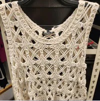[S] DKNY CROCHET TANK,LT CITY KHAKI, DJ4R0282-D5K [FINAL SALE] (SD1008)