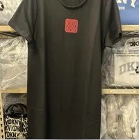 [S] DKNY SMALL LOGO DRESS,BLACK, B1470832-BLK [FINAL SALE] (SD1015)