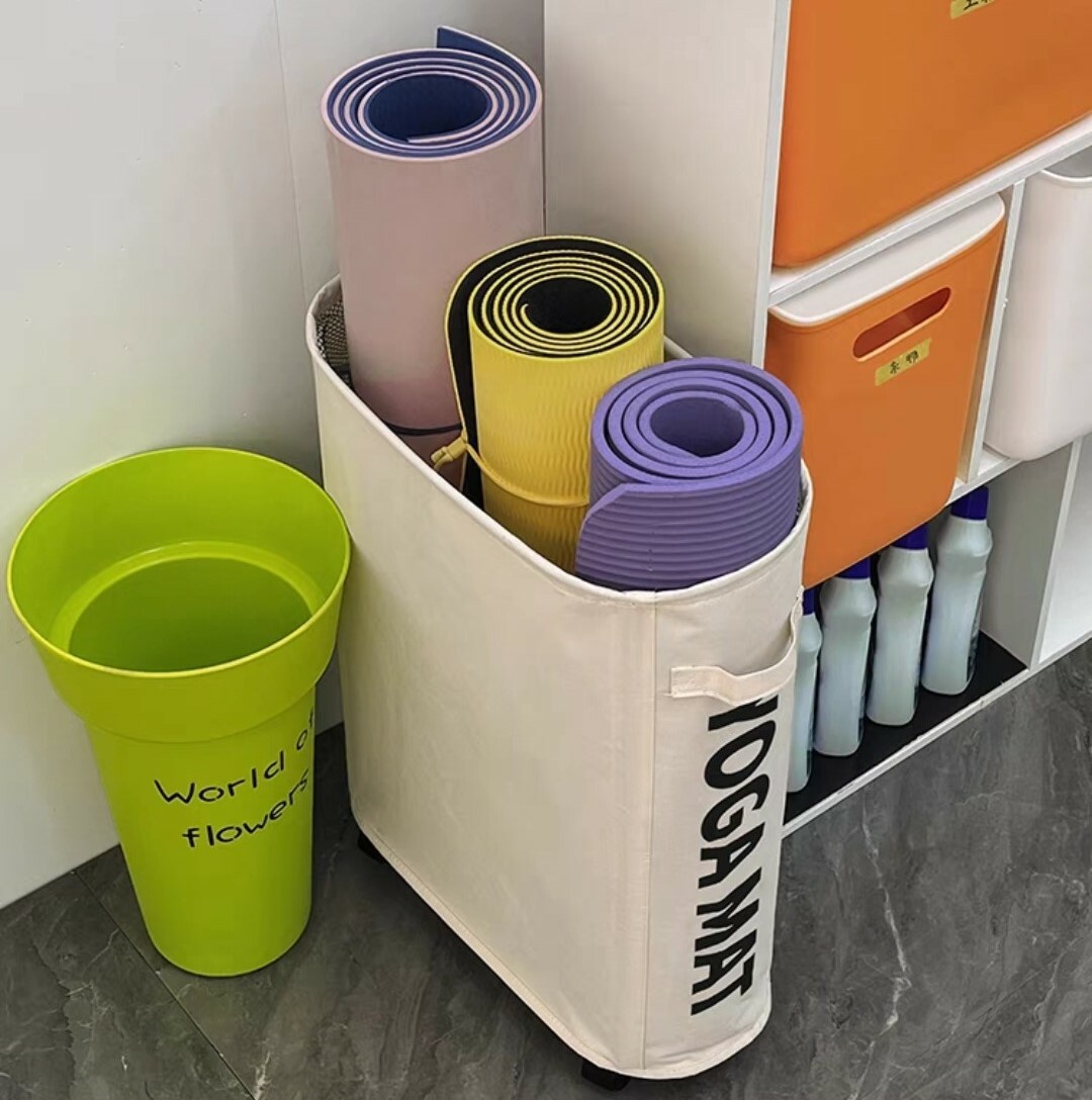 移動式窄邊瑜珈墊收納籃