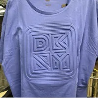 [S] DKNY OTTON JERSEY TOP WITH LOGO EMBOSSING,AMPARO BLUE, B3360509-0DZ (SD1034)