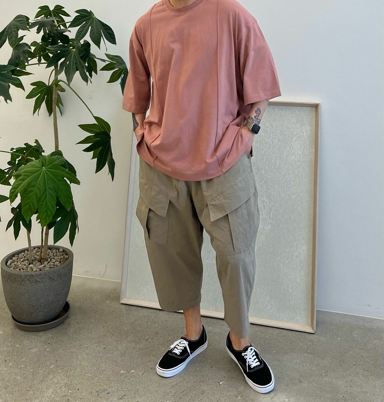 淨色鬆身褲 PEACOCK-088P