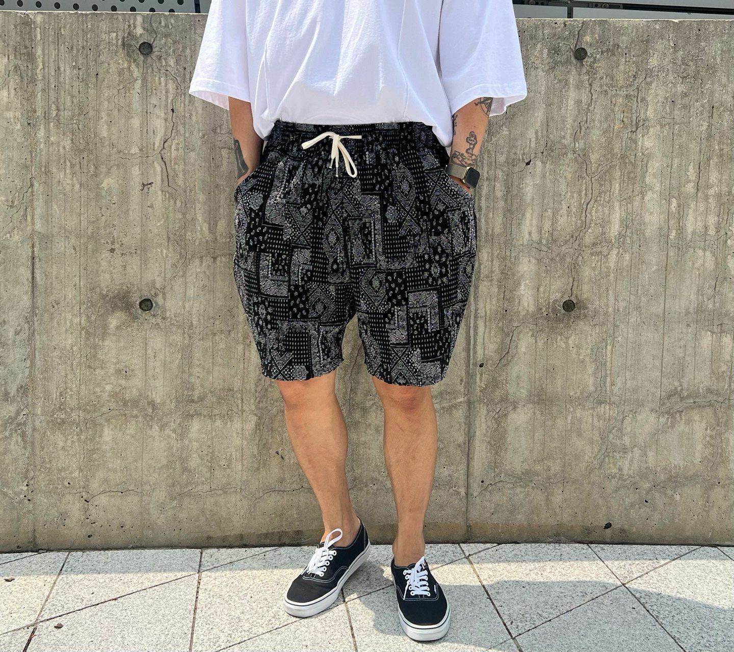 民族花圖案短褲 PEACOCK-092P