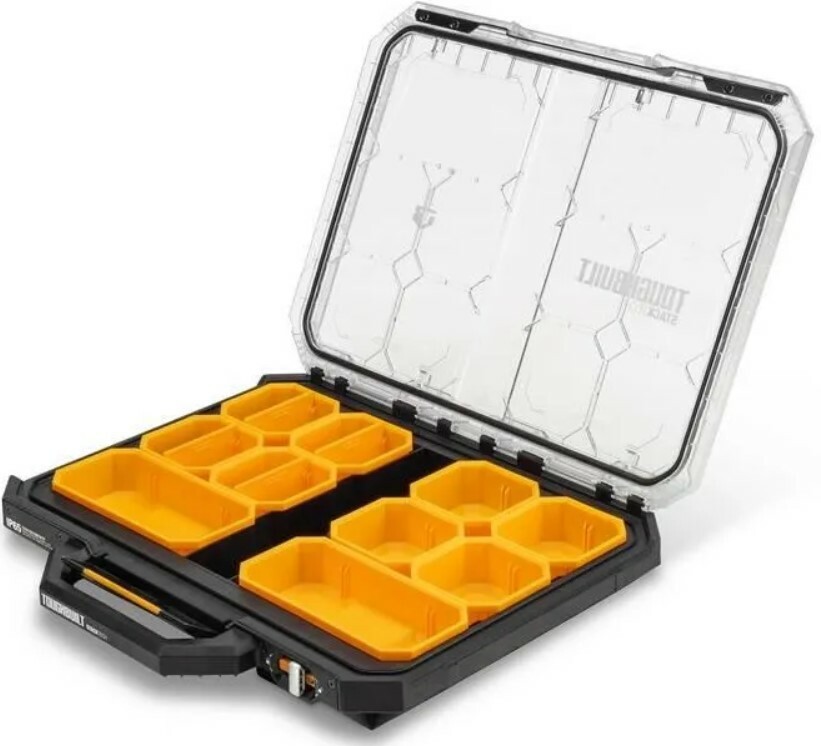 ＊中崙五金【附發票】美國托比爾 TOUGHBUILT 堆疊式薄大零件盒 TB-B1-O-10 工具箱 收納箱