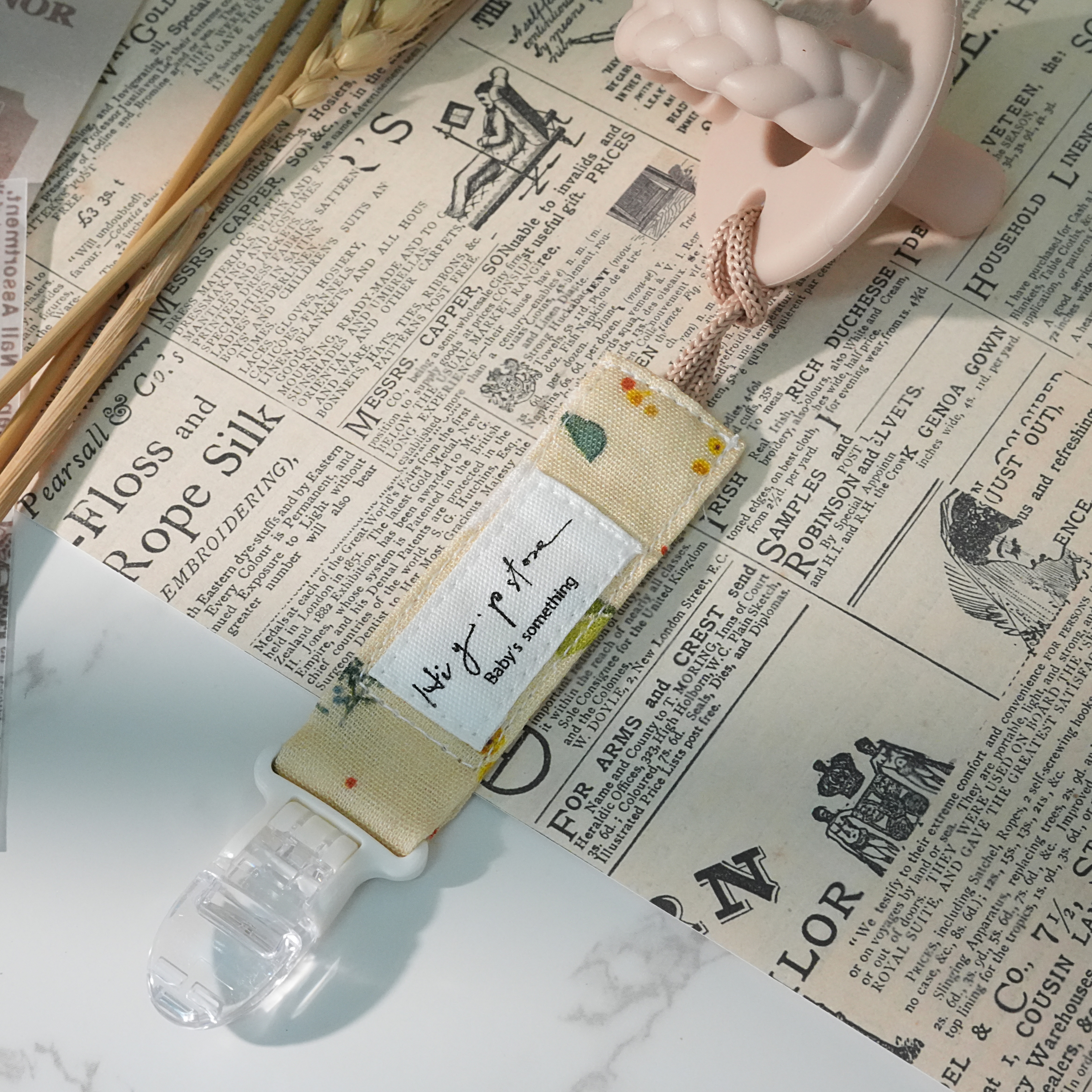 Hi Y.P store-短版鱷魚夾-獨家設計款-橙花兔兔