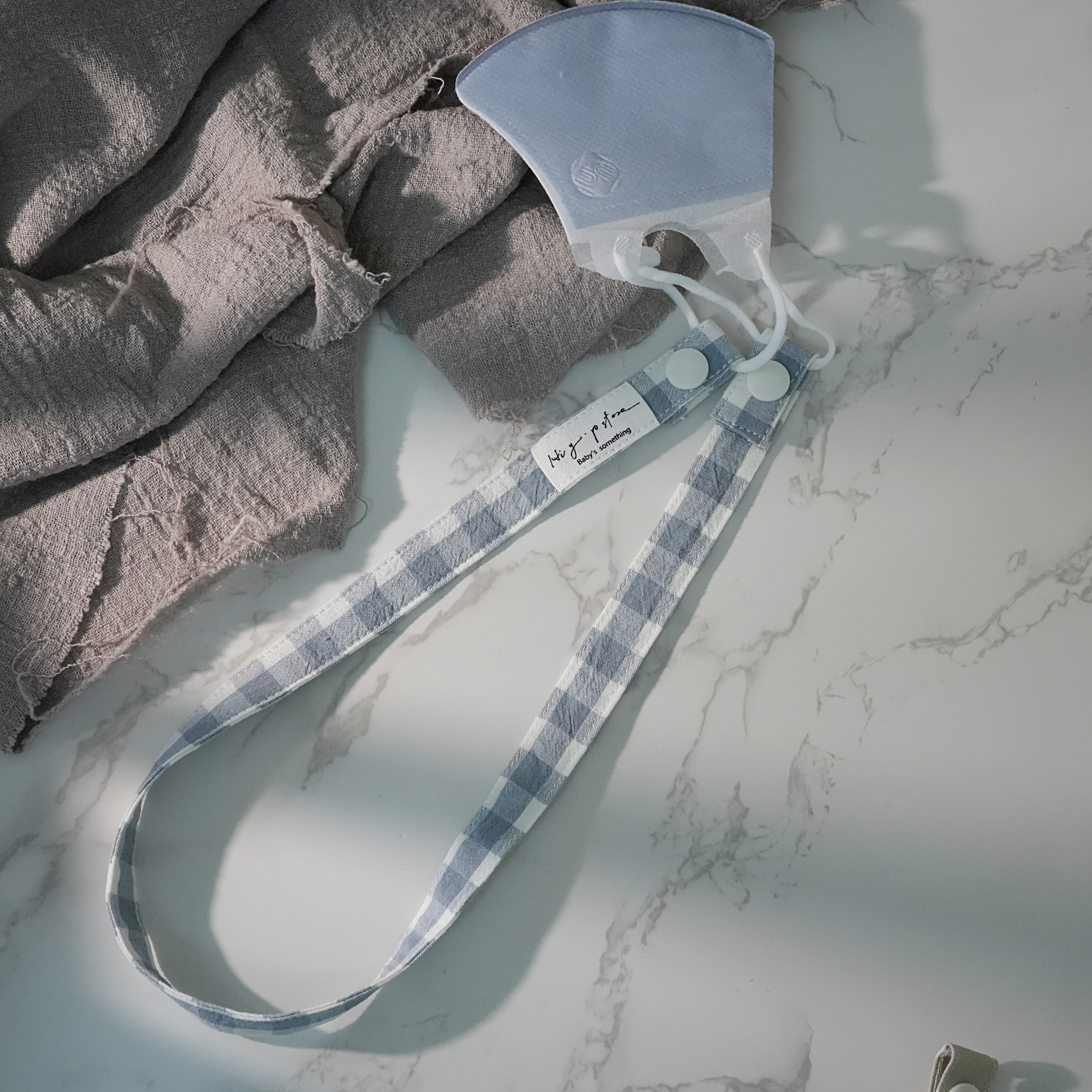 Hi Y.P store-口罩鍊-莫蘭迪格紋