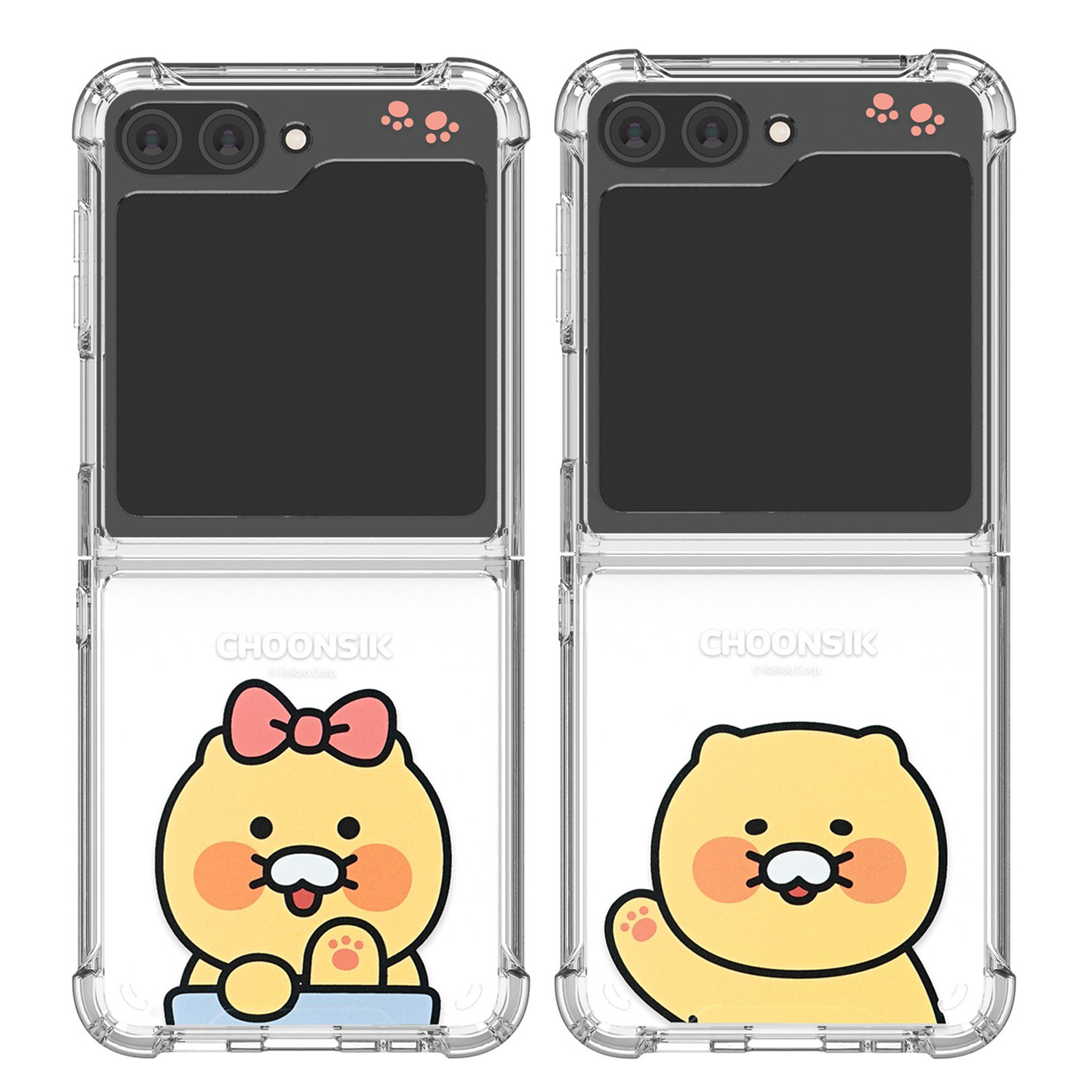 Kakao Friends - Clear Hard Case - 防撞透明手機保護硬殼 Samsung Flip S2