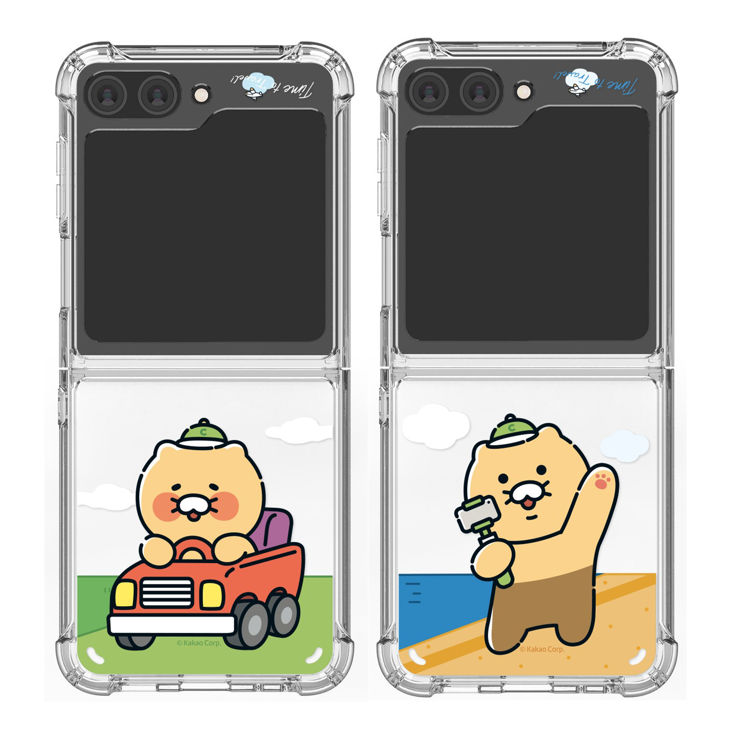 Kakao Friends - Clear Hard Case - 防撞透明手機保護硬殼 Samsung Flip S2