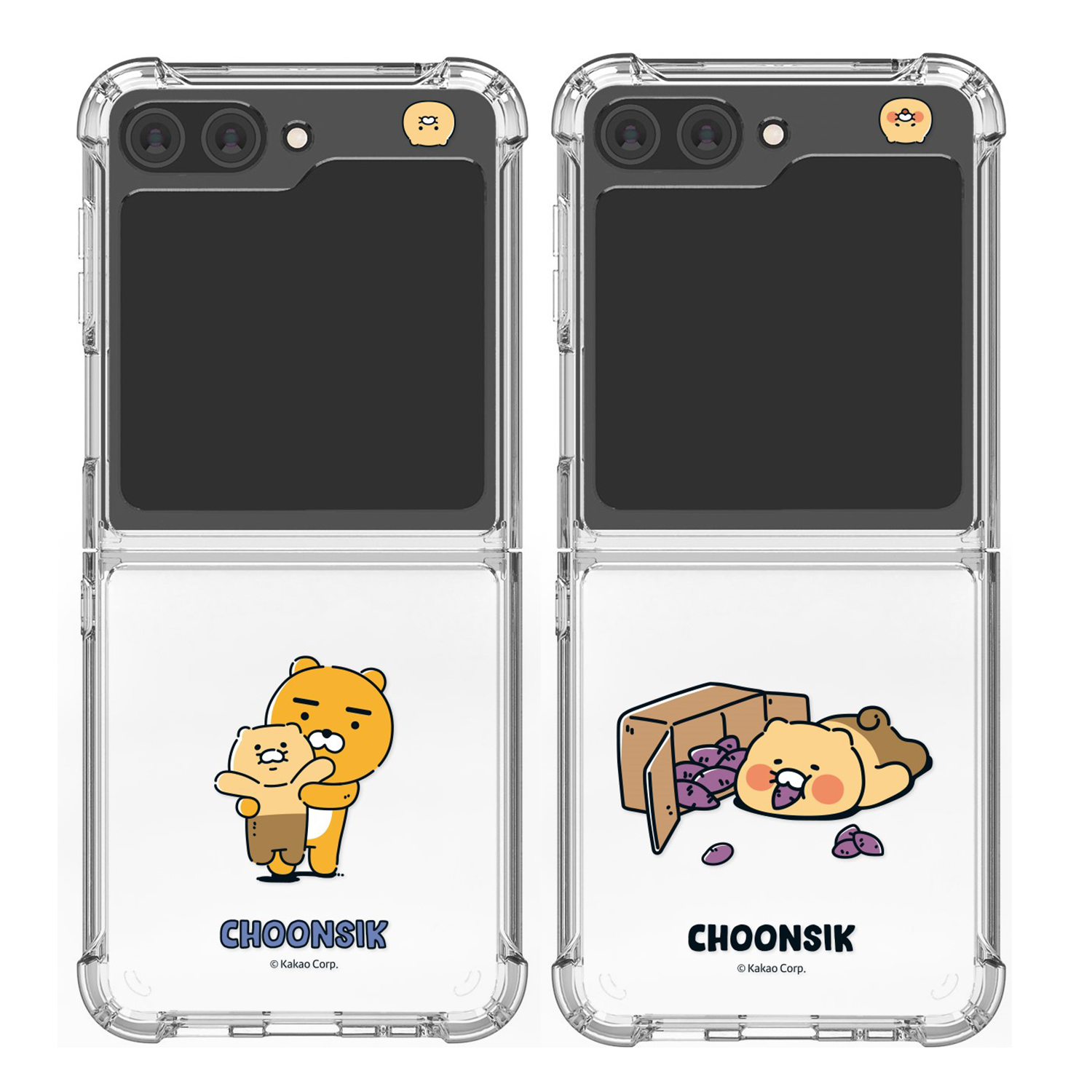 Kakao Friends - Clear Hard Case - 防撞透明手機保護硬殼 Samsung Flip S2
