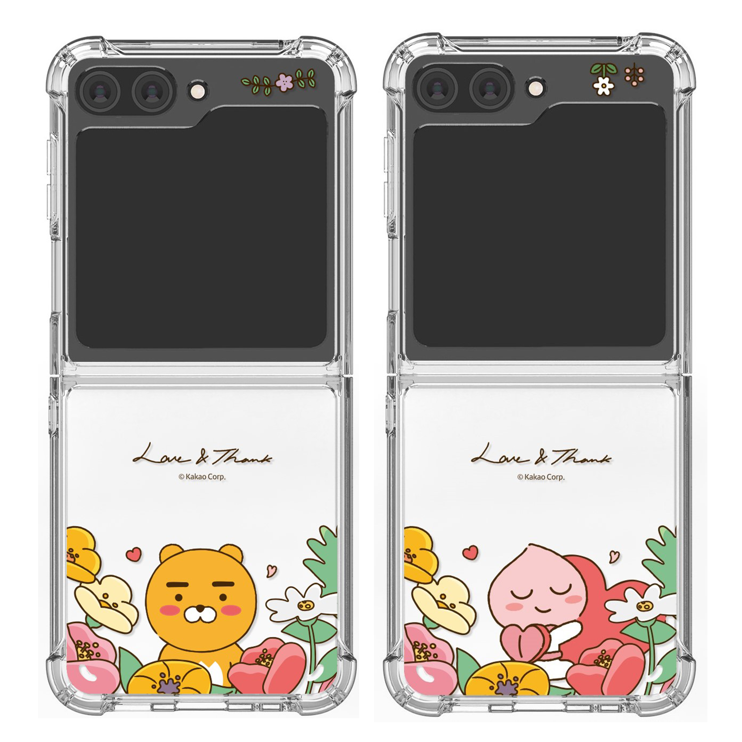 Kakao Friends - Clear Hard Case - 防撞透明手機保護硬殼 Samsung Flip S2