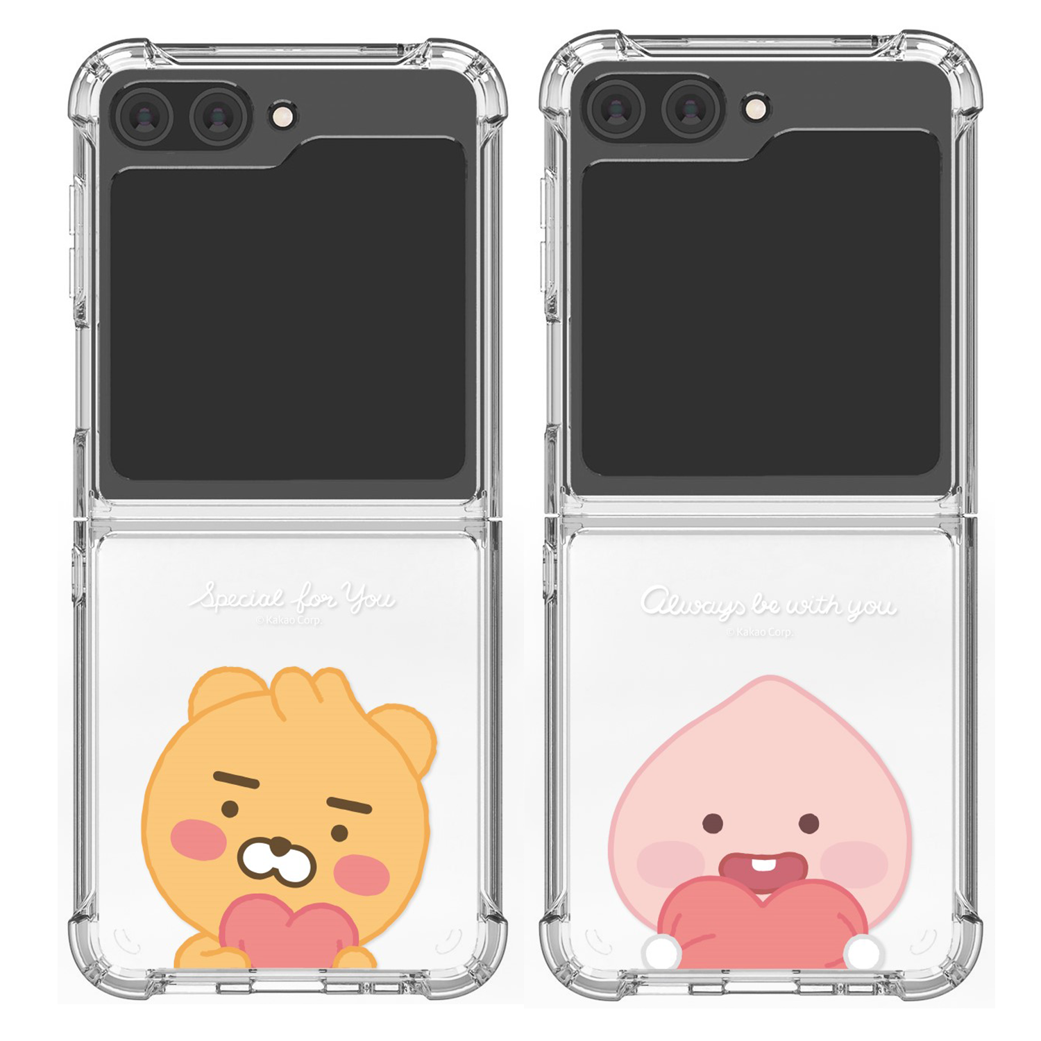 Kakao Friends - Clear Hard Case - 防撞透明手機保護硬殼 Samsung Flip S2