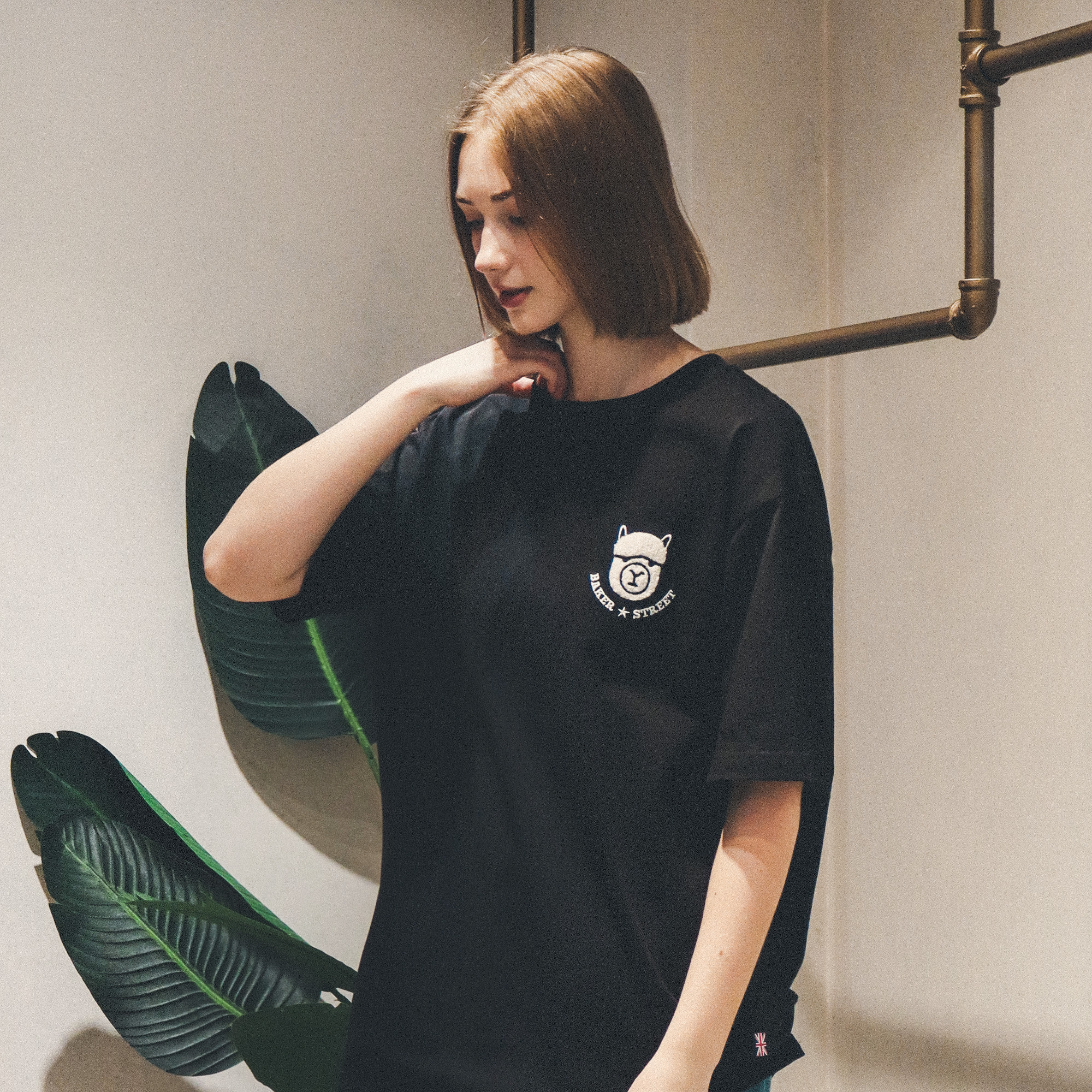 羊駝星星毛巾繡Ｔ恤