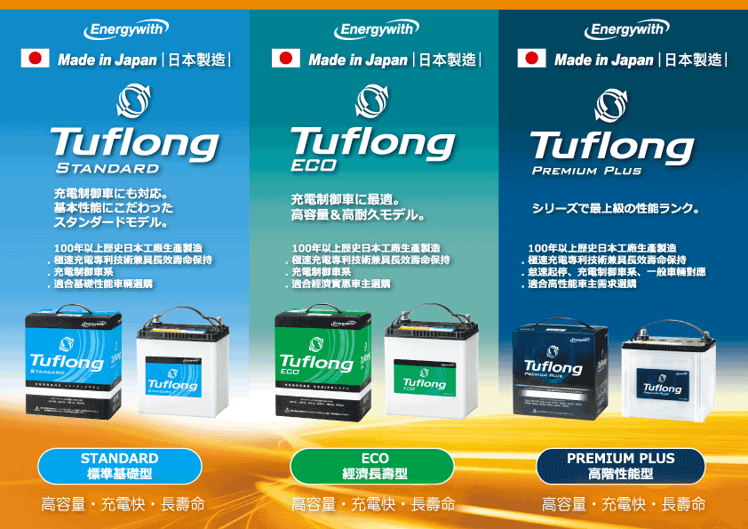 日本製 Tuflong達富龍 高效汽車電池