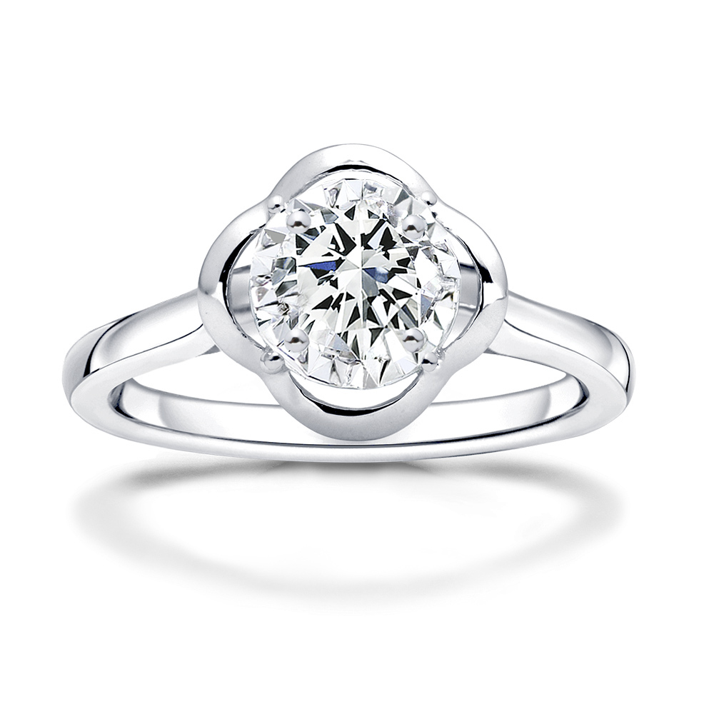 30分簡約幸運草鑽石戒指