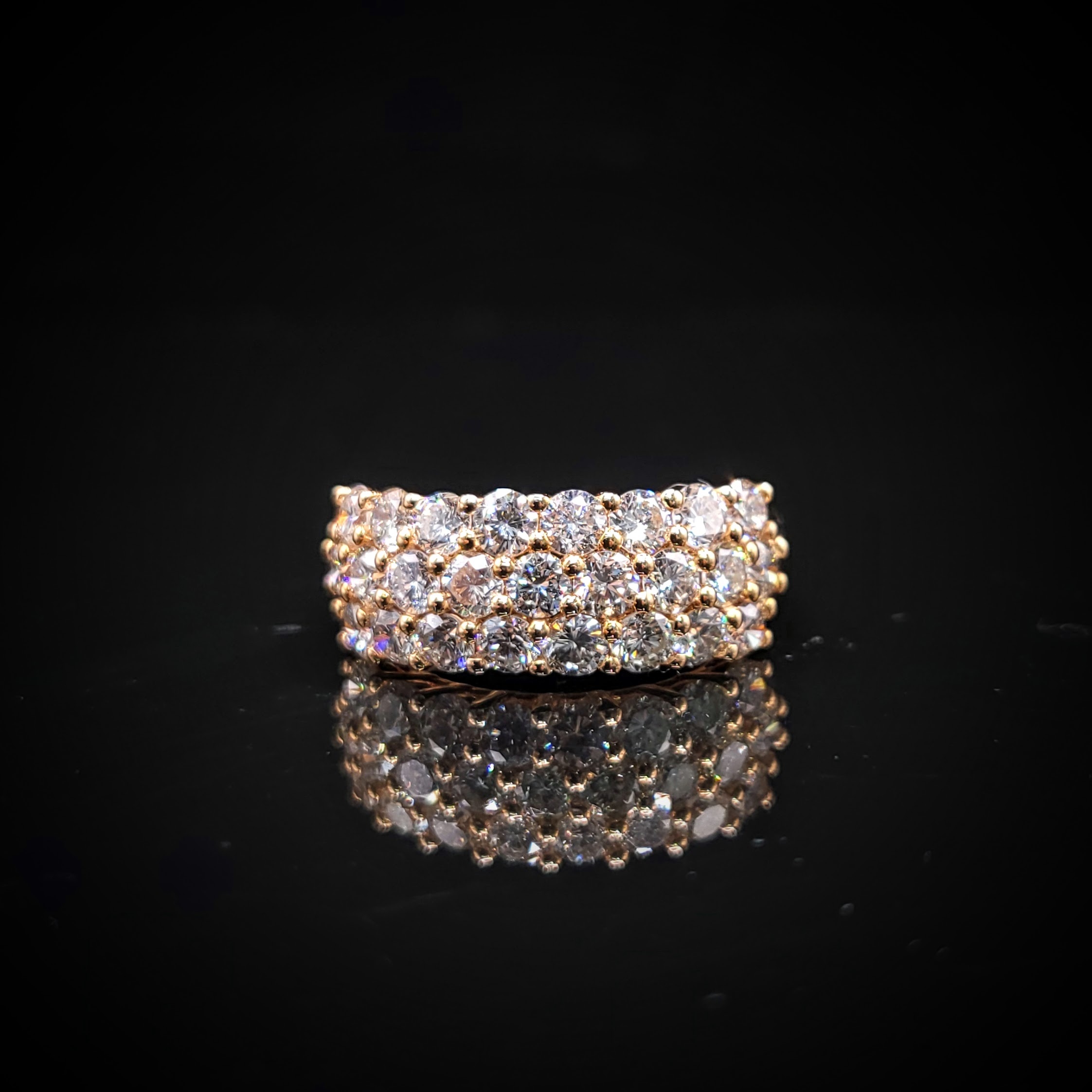 18K Rose Gold 2.11ct Diamond Ring
