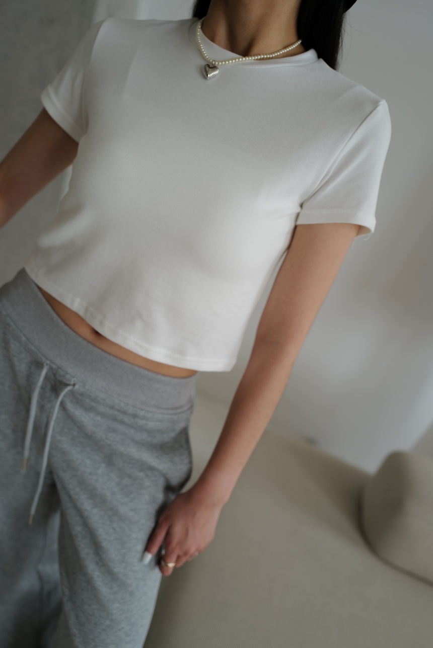 磨毛圓領短版T*6色