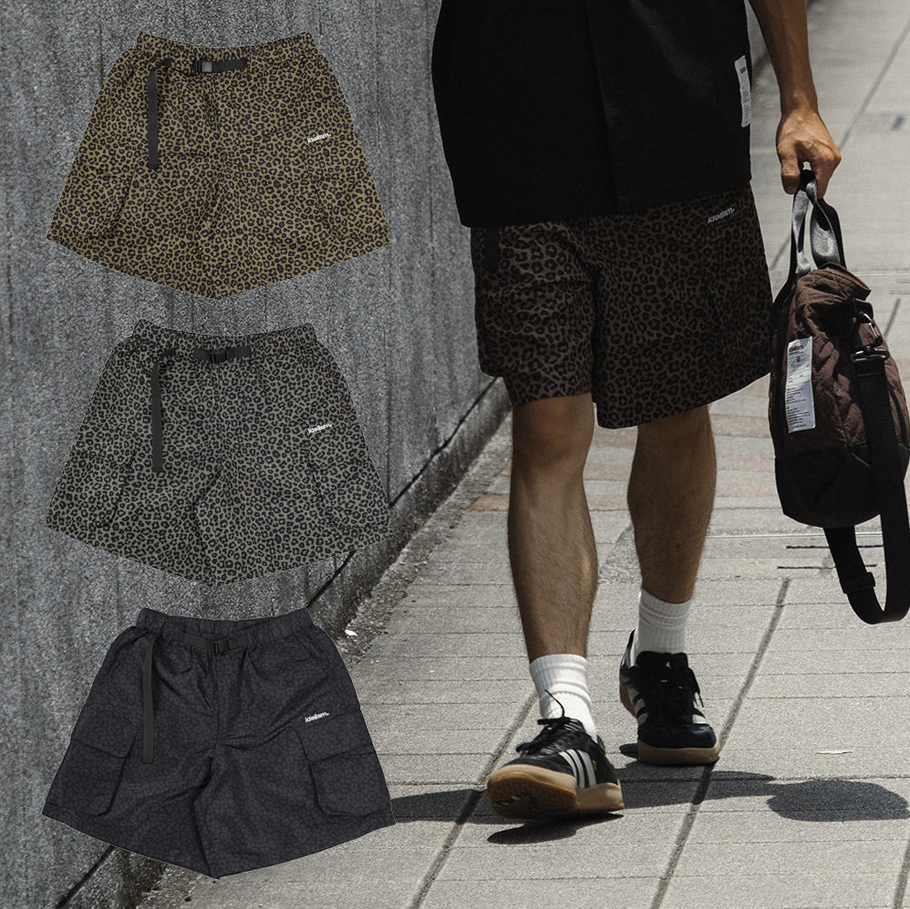 idealism Leopard Cargo-S 灰色 黃色 黑色 尼龍 膝上 豹紋口袋褲【ID24037】