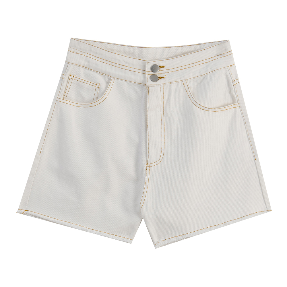 Double-buttoned mustache-style high-waisted shorts, sold in two colors S/M/L【04130246】in stock+pre-order