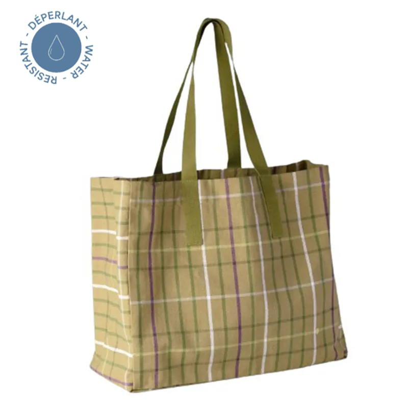 法國La cerise sur le gâteau 有機棉購物袋-蘇格蘭格紋