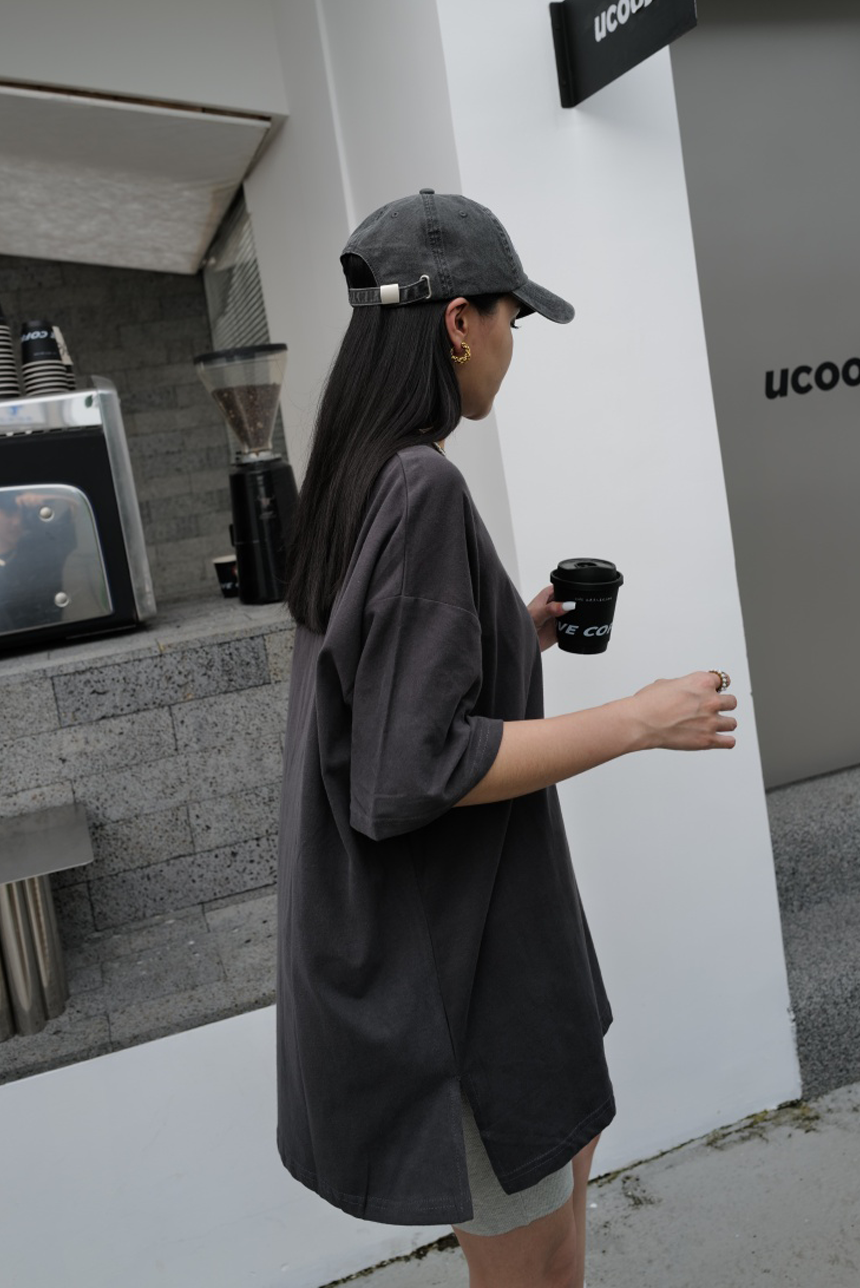 磨毛高磅開衩素面男友T*7色