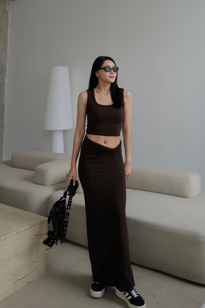 二件式扭結褲頭套裝*2色