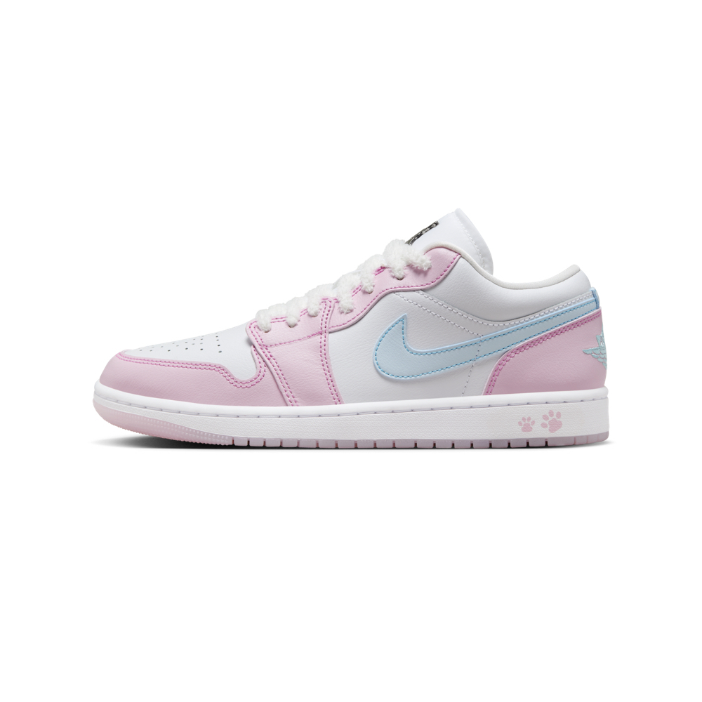 W Air Jordan 1 Low Paw Print 狗狗掌印 白粉藍 HM3706-141