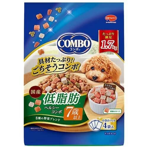 COMBO 7歲以上 低脂肪 8種野菜 雞柳 +小魚粒口味 乾糧 1.7kg