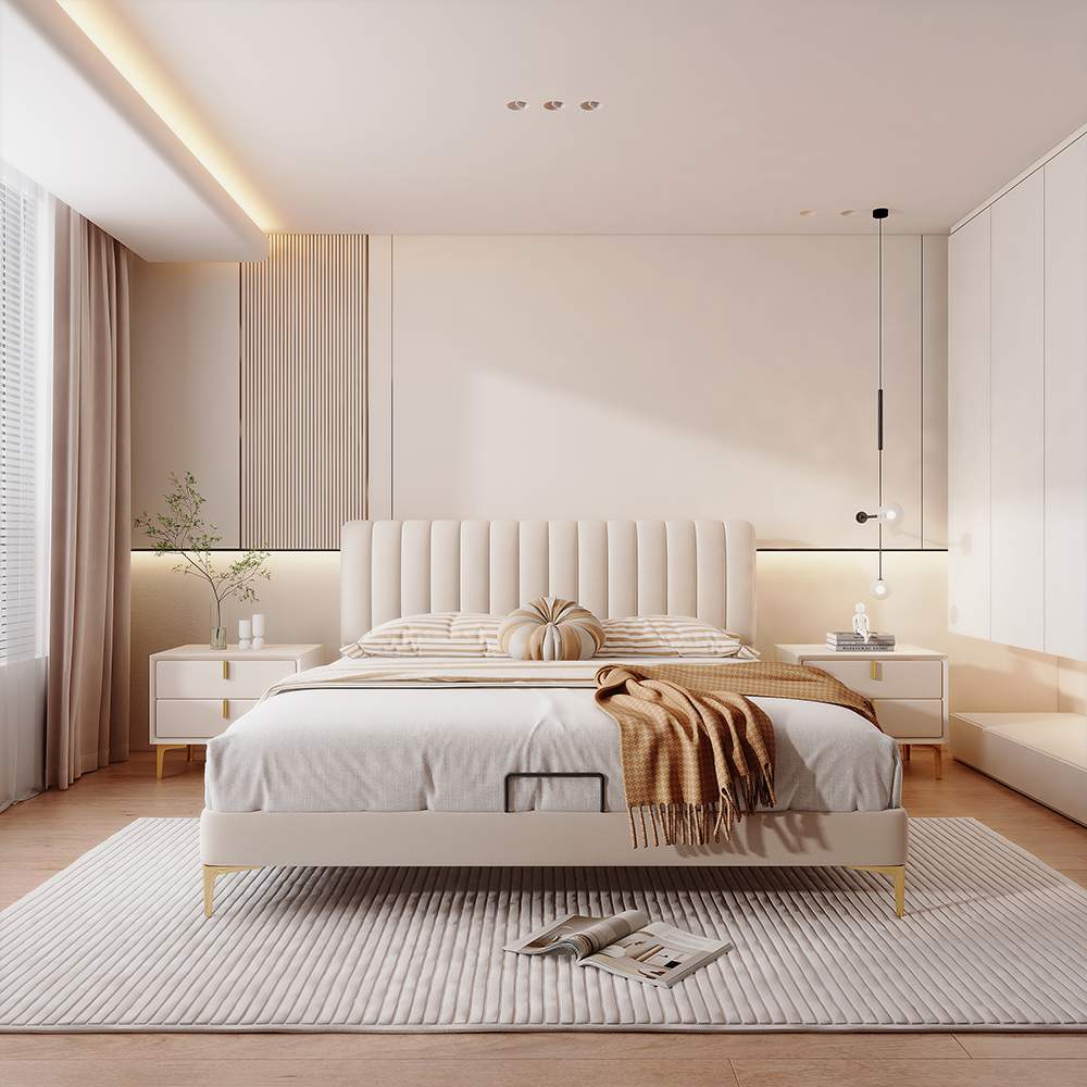 Elinor | 超值預購 | 真皮軟包床檯組