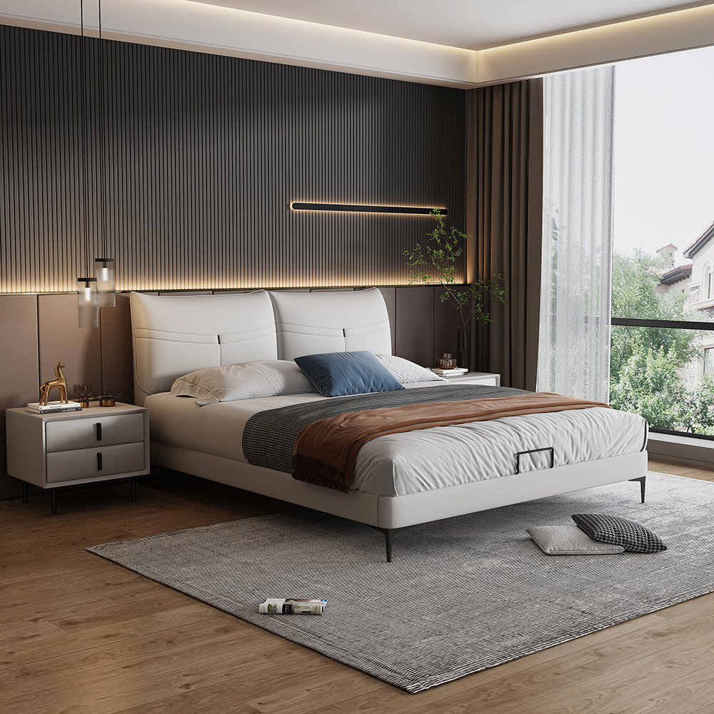 Romeo | 限量一組 | 柔皮蓬鬆6尺床檯組