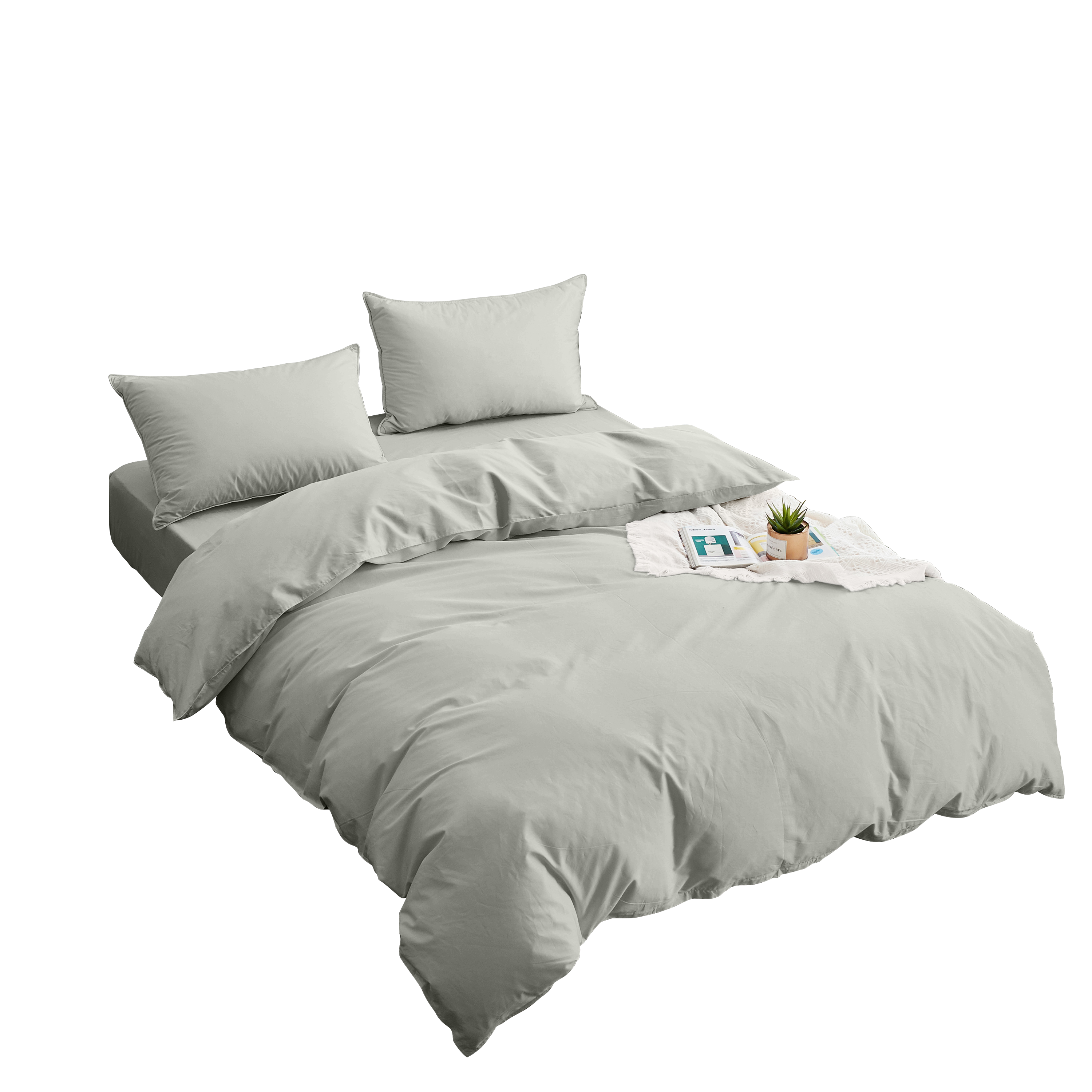 【藍貓Blue cat】日系舒柔棉素色 薄被套 (多色任選)