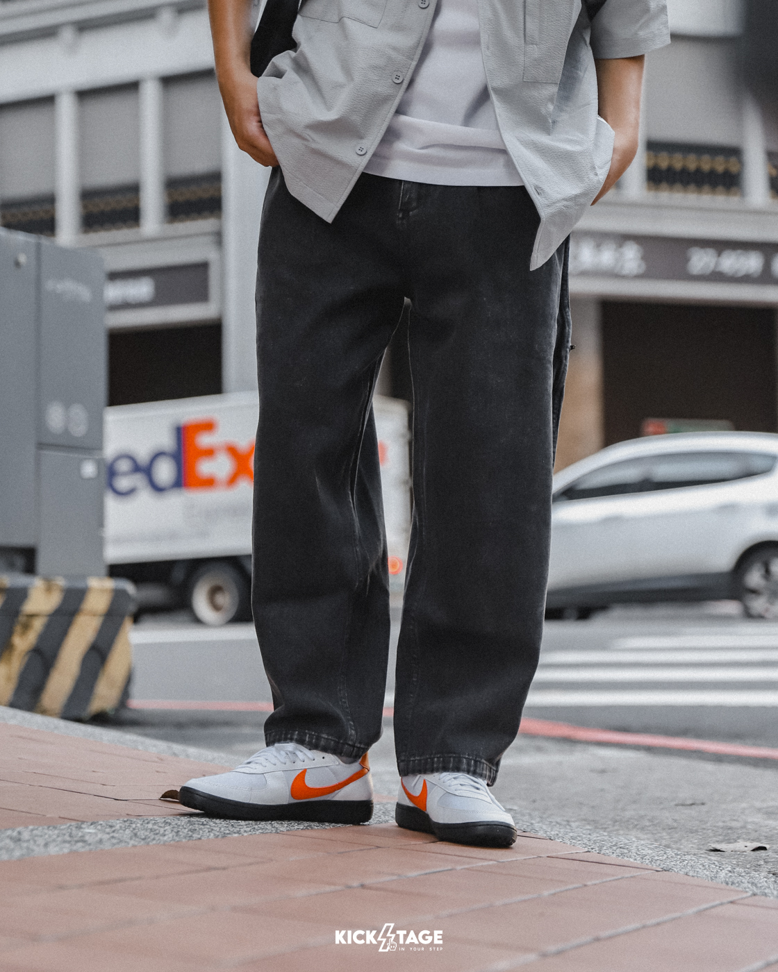 idealism x bside collaborations " BSide TEAM JEANS " 水洗黑色 單寧長褲【ID24096-BK】